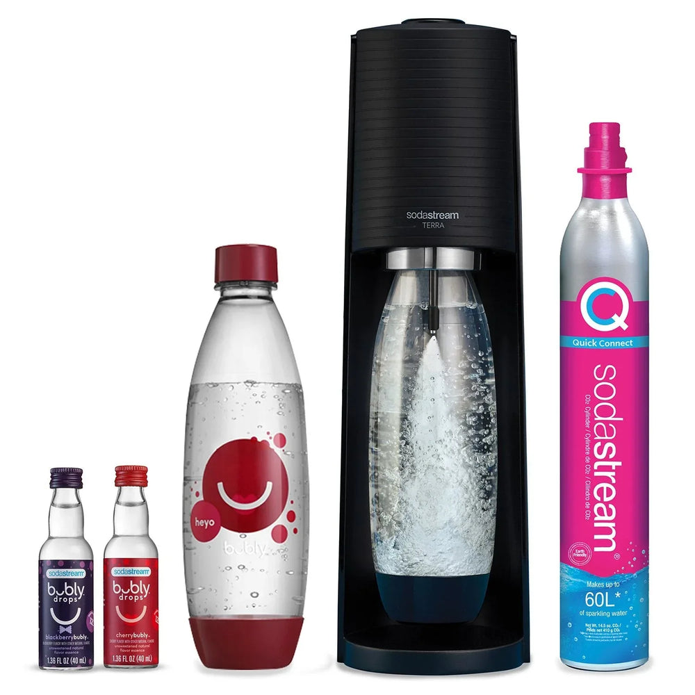 SodaStream Terra Starter Kit with Cherry Bubly Designed Bottle - USA MEGA SHOP