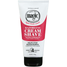 Razorless cream shave depilatory cream tube, extra strength, light fresh scent