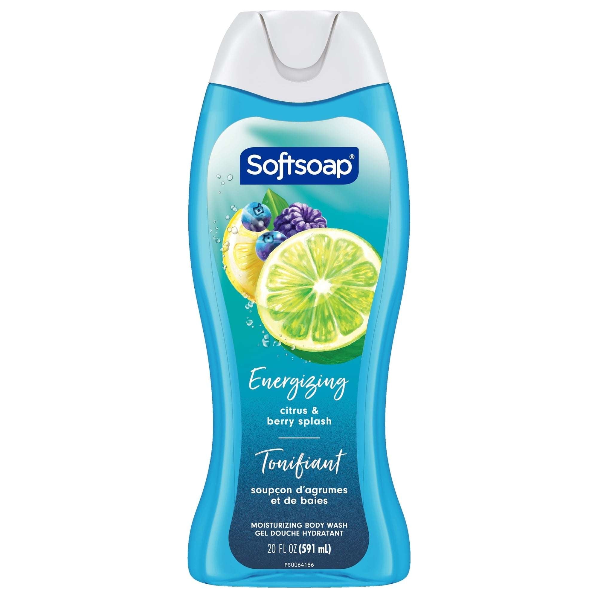 Softsoap Energizing Moisturizing Body Wash, Citrus and Berry Splash Scent, 20 fl oz