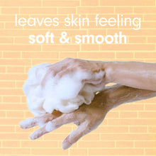 Foaming lather on hands with skin-feel soft & smooth message