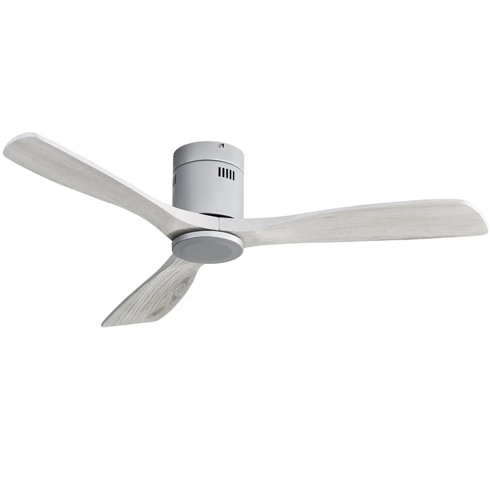 Sofucor 52 Inch Modern Flush Mount Ceiling Fan with Wood Blades - USA MEGA SHOP