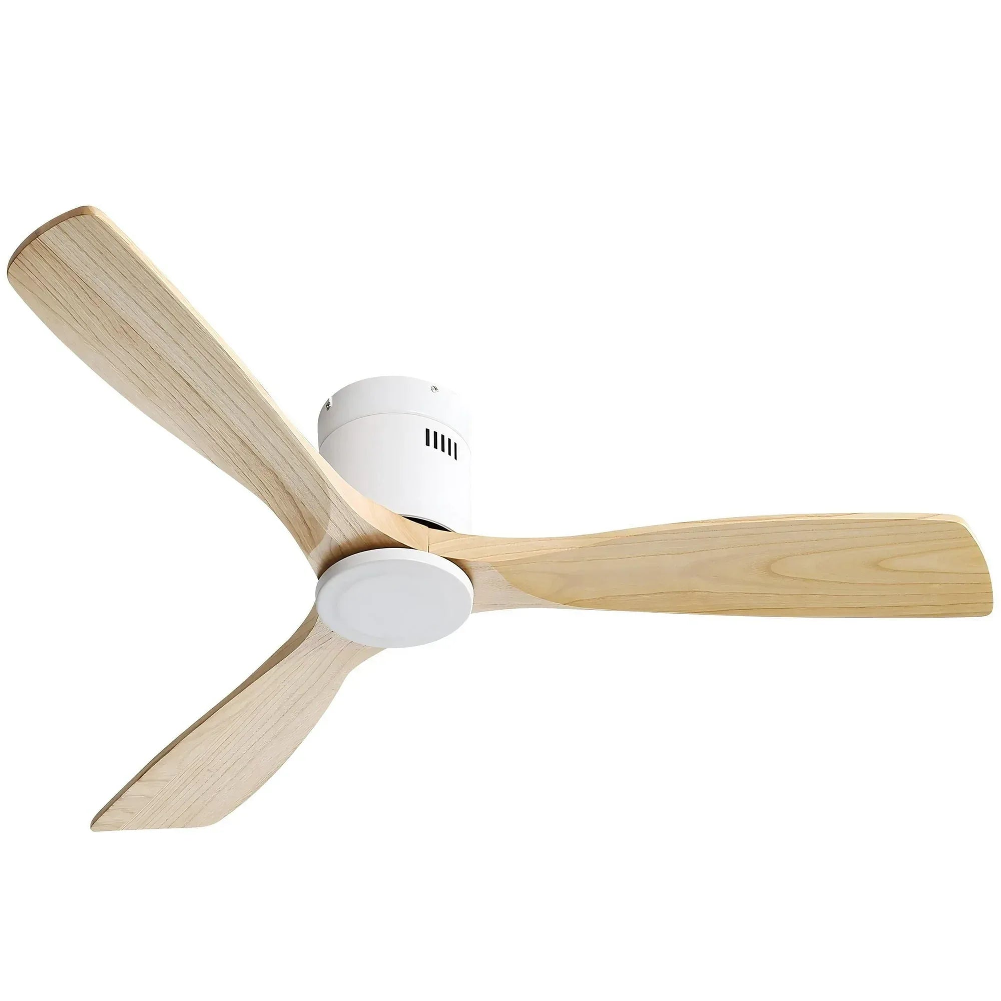 Sofucor 52 Inch Modern Flush Mount Ceiling Fan with Wood Blades - USA MEGA SHOP
