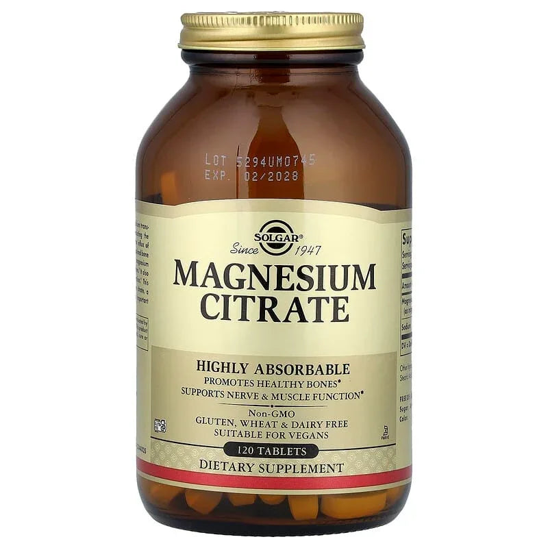 Solgar, Magnesium Citrate, Tablets