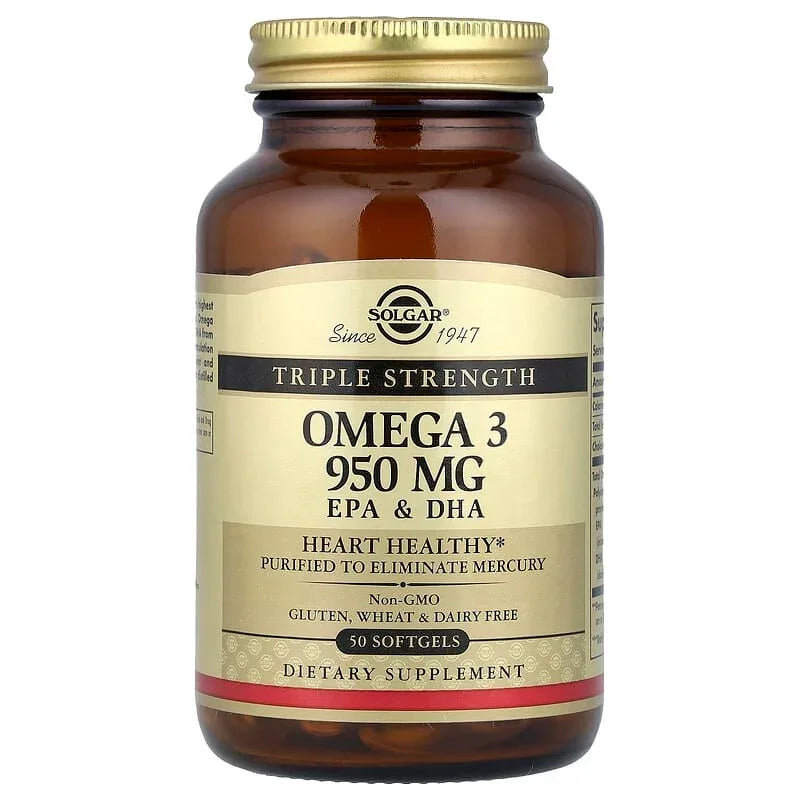 Solgar, Omega-3, EPA & DHA, Triple Strength, 950 mg, Softgels