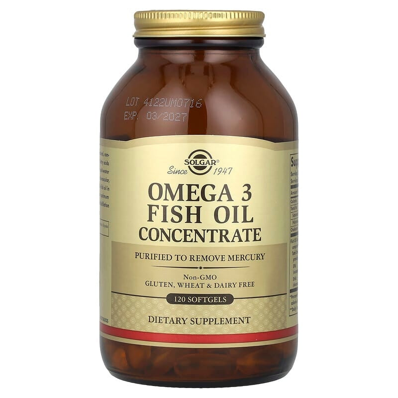 Solgar, Omega 3 Fish Oil Concentrate, 120 Softgels