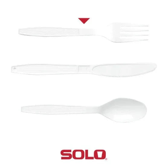 Solo Heavyweight Plastic Fork, White, 500-count - USA MEGA SHOP