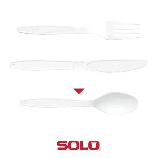 Solo Heavyweight Plastic Spoon, White, 500-count - USA MEGA SHOP