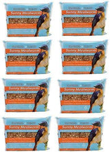 Bird seed snack bar packs, Sunny Mealworm, blue and orange front labels