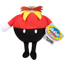 Dr. Eggman 9-inch plush toy with red top, yellow hair, white gloves, black pants.