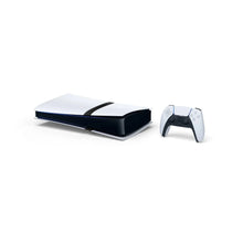 PlayStation 5 Pro console horizontal with white-and-black body; DualSense controller