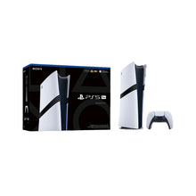 Sony PS5 Pro console with controller and retail box, white and black