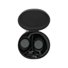 Sony ULT Wear headphones in open case, black earcups and cables