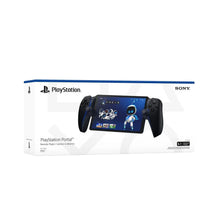 PlayStation Portal retail box showing a black handheld and dual controllers