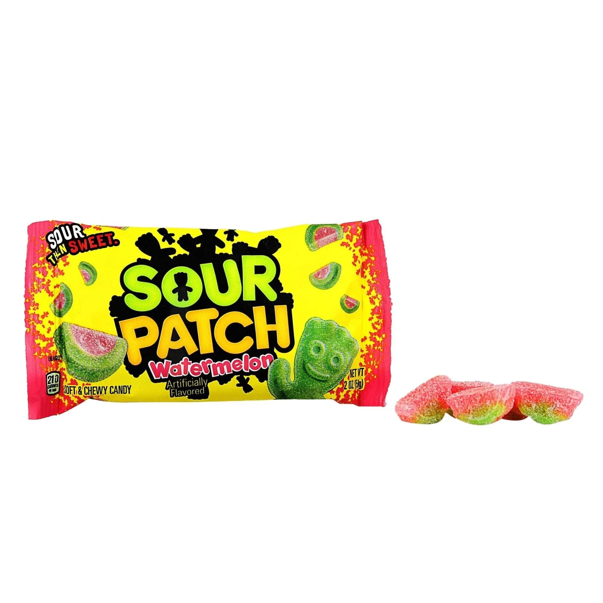 Sour Patch Kids Soft & Chewy Candy, Watermelon, 2 oz, 24-count - USA MEGA SHOP