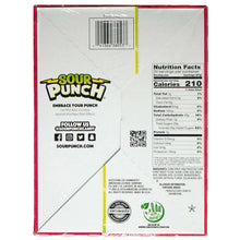Sour Punch strawberry straws box back with Nutrition Facts panel