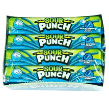 Sour Punch blue raspberry straws candy pack with multiple wrapped straws