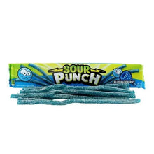 Blue raspberry sour straws candy, loose wrapped sticks