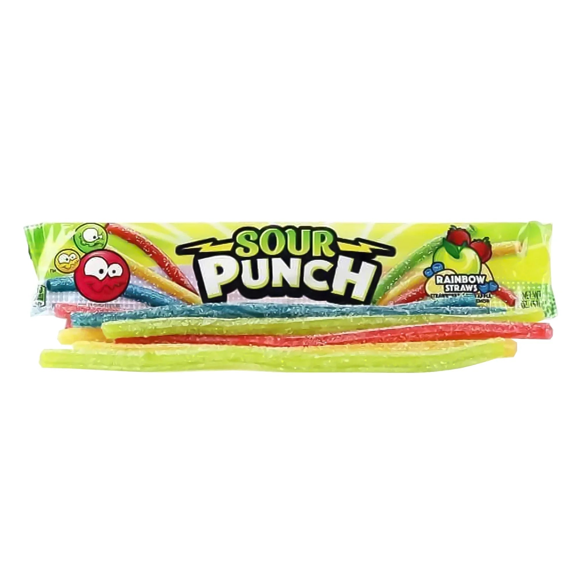 Sour Punch Straws, Rainbow, 2 oz, 24-count - USA MEGA SHOP