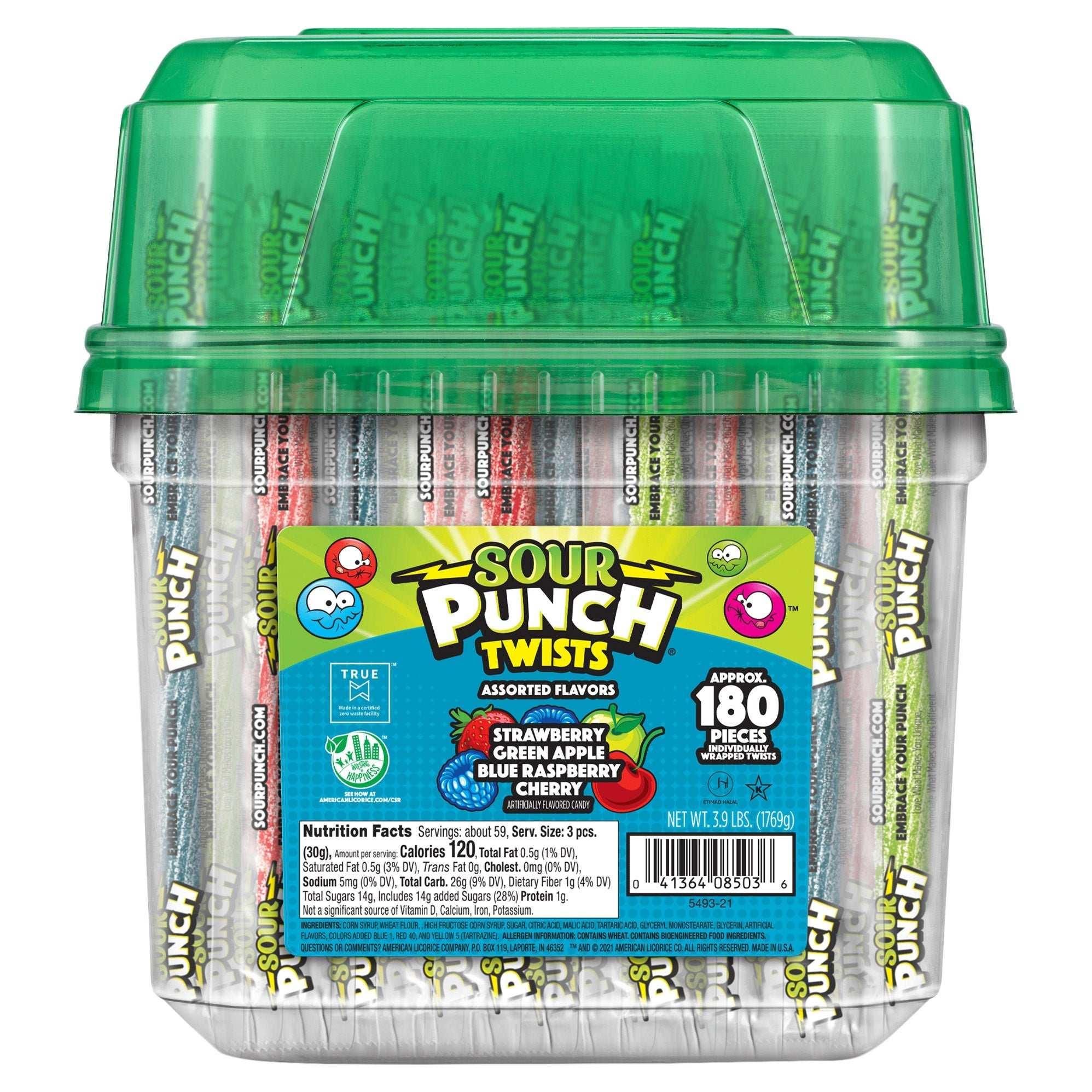 Sour Punch Twists, Variety, 180-count - USA MEGA SHOP