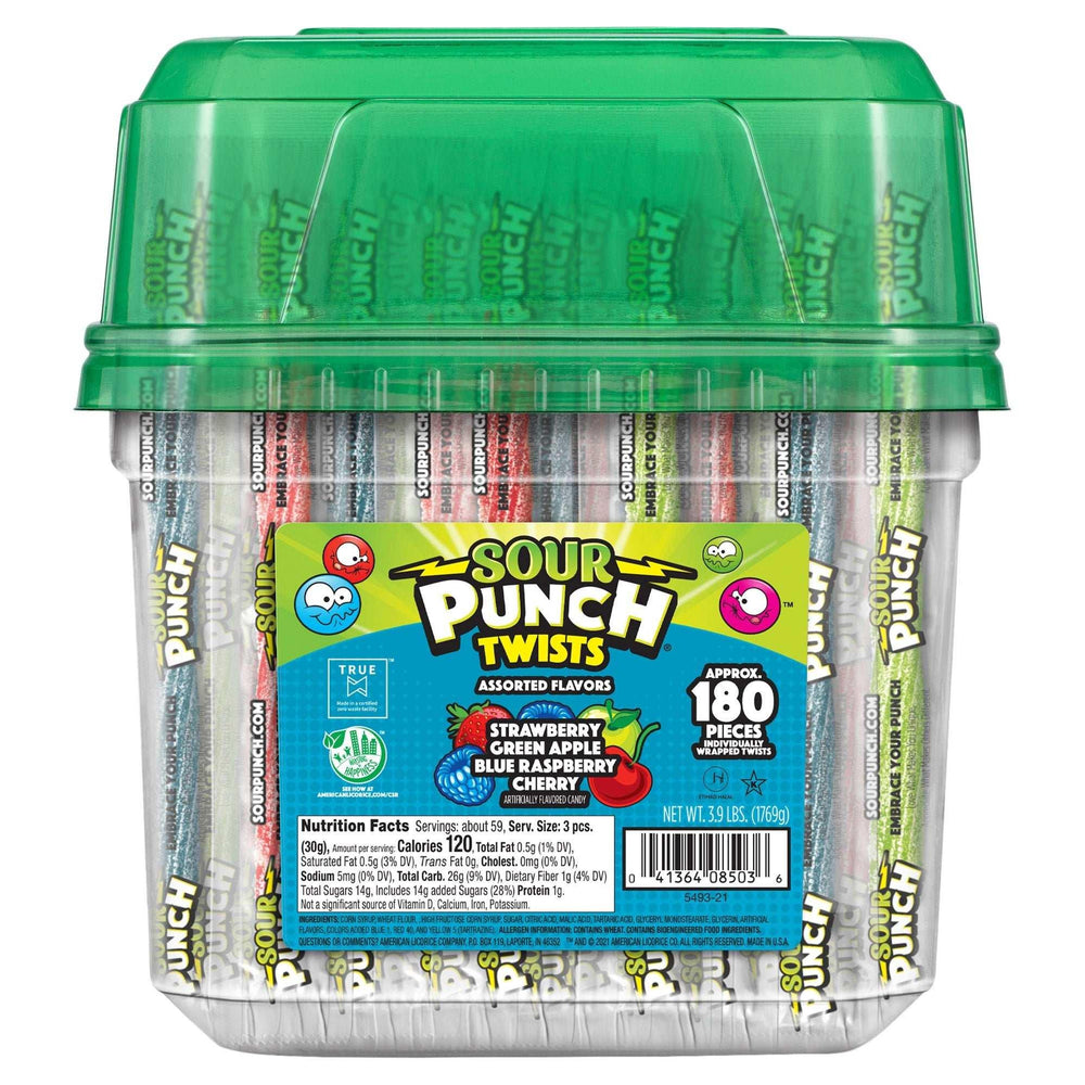 Sour Punch Twists, Variety, 180-count - USA MEGA SHOP