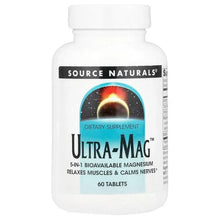 Source Naturals Ultra-Mag magnesium dietary supplement bottle, 60 tablets