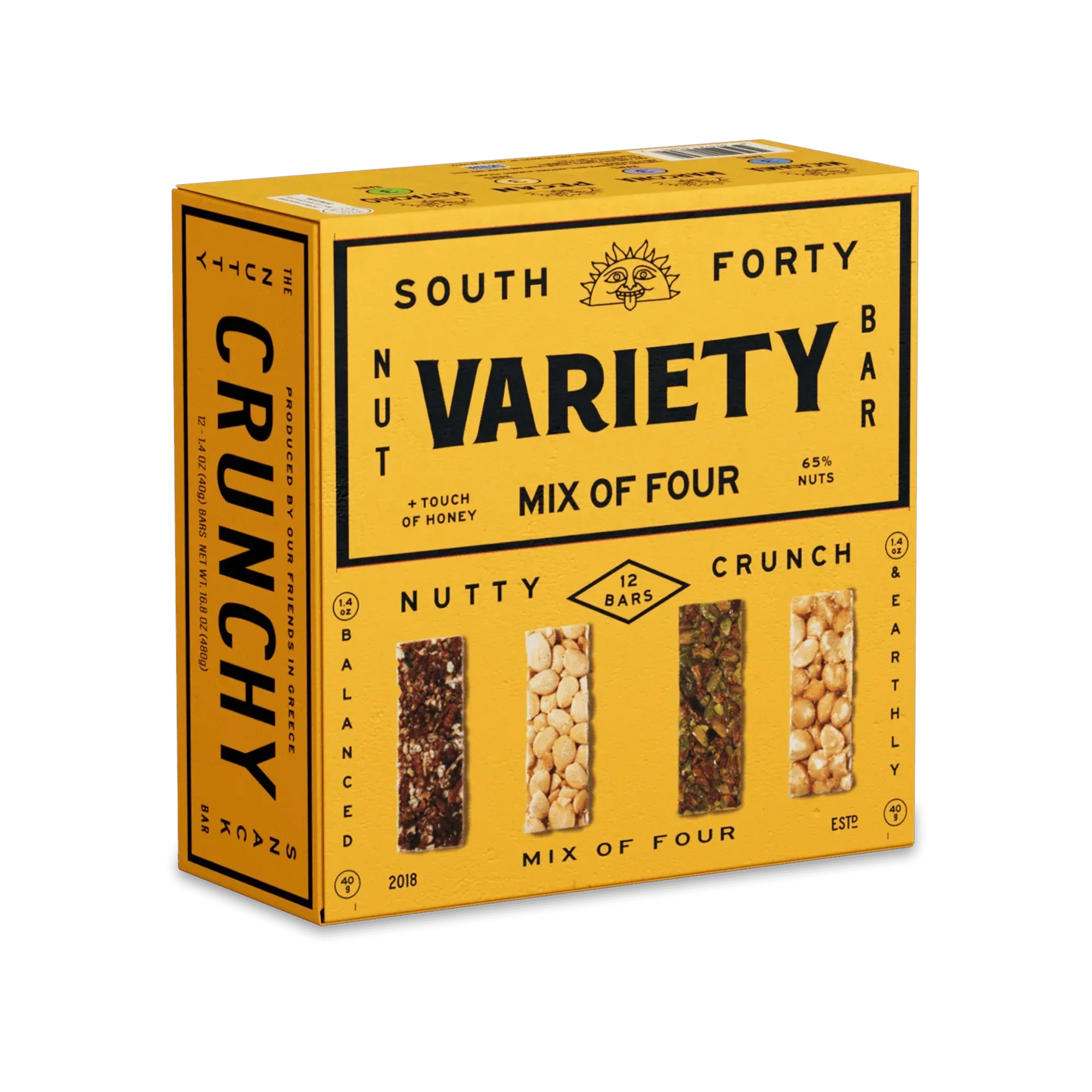 South 40 Snacks Crunchy Pistachio Nut Bars, 12 pack