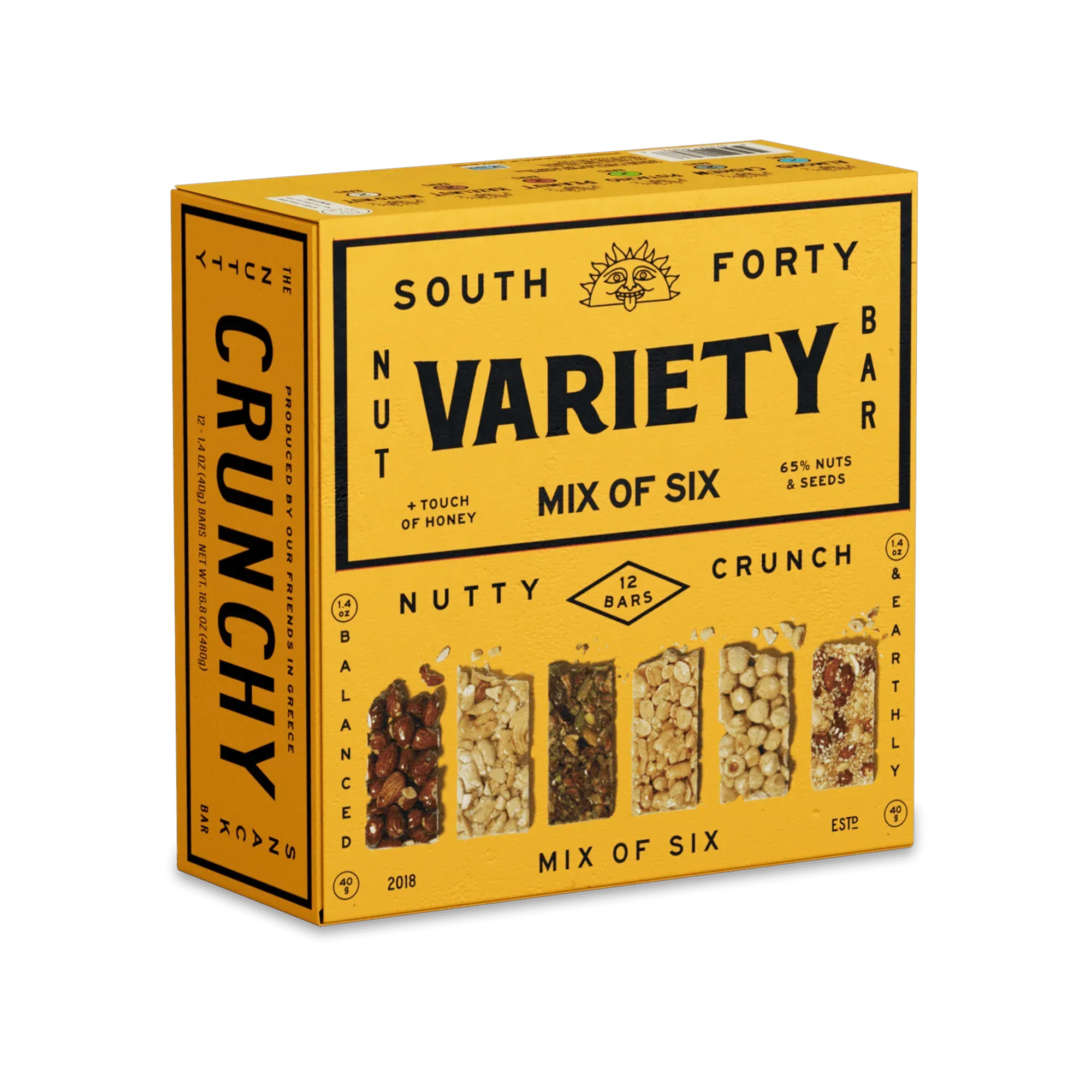 South 40 Snacks Crunchy Pistachio Nut Bars, 12 pack