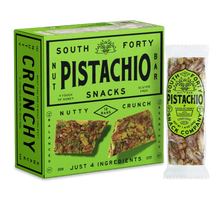 Crunchy pistachio nut bars 12-pack box with individual bar pouch