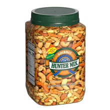 Gourmet hunter mix snack jar with green lid and Hunter Mix label