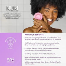 Pink LED thermal smart facial skincare mask infuser device