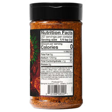 Spanglish Asadero birria seasoning jar back with Nutrition Facts panel