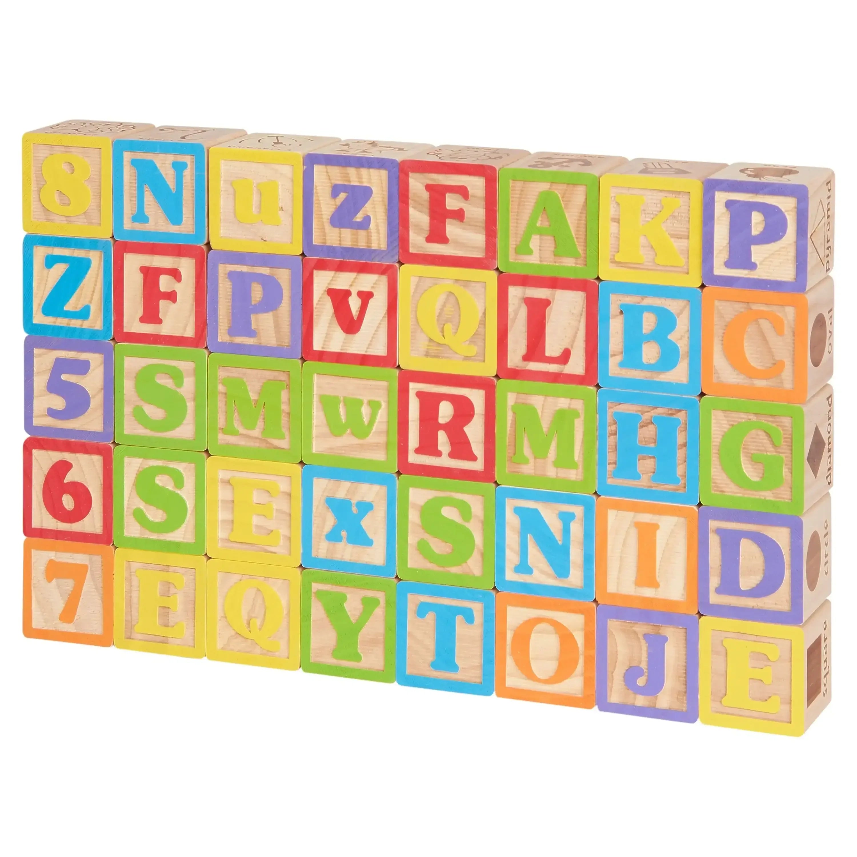 Spark Create Imagine ABC Wooden Blocks, 40 Pieces, Baby and Toddler Toys for Ages 18 months and older - USA MEGA SHOP