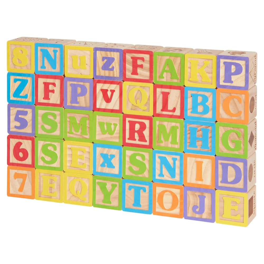 Spark Create Imagine ABC Wooden Blocks, 40 Pieces, Baby and Toddler Toys for Ages 18 months and older - USA MEGA SHOP