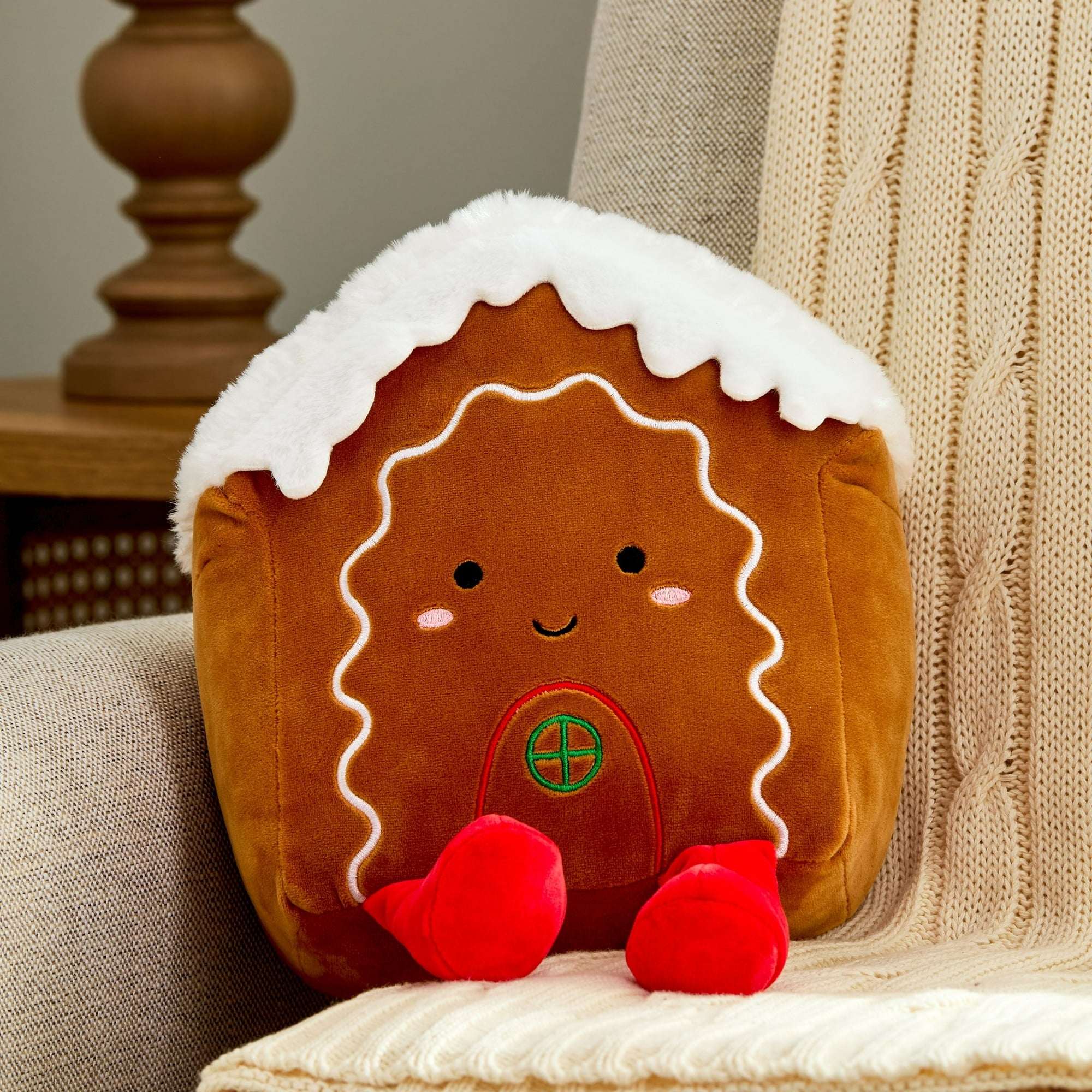 Spark.Create.Imagine. Holiday Plush Gingerbread House Baby Toy, Brown, Infant
