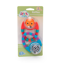 Spark.Create.Imagine baby rattles 2-pack in blister card with two character rattles