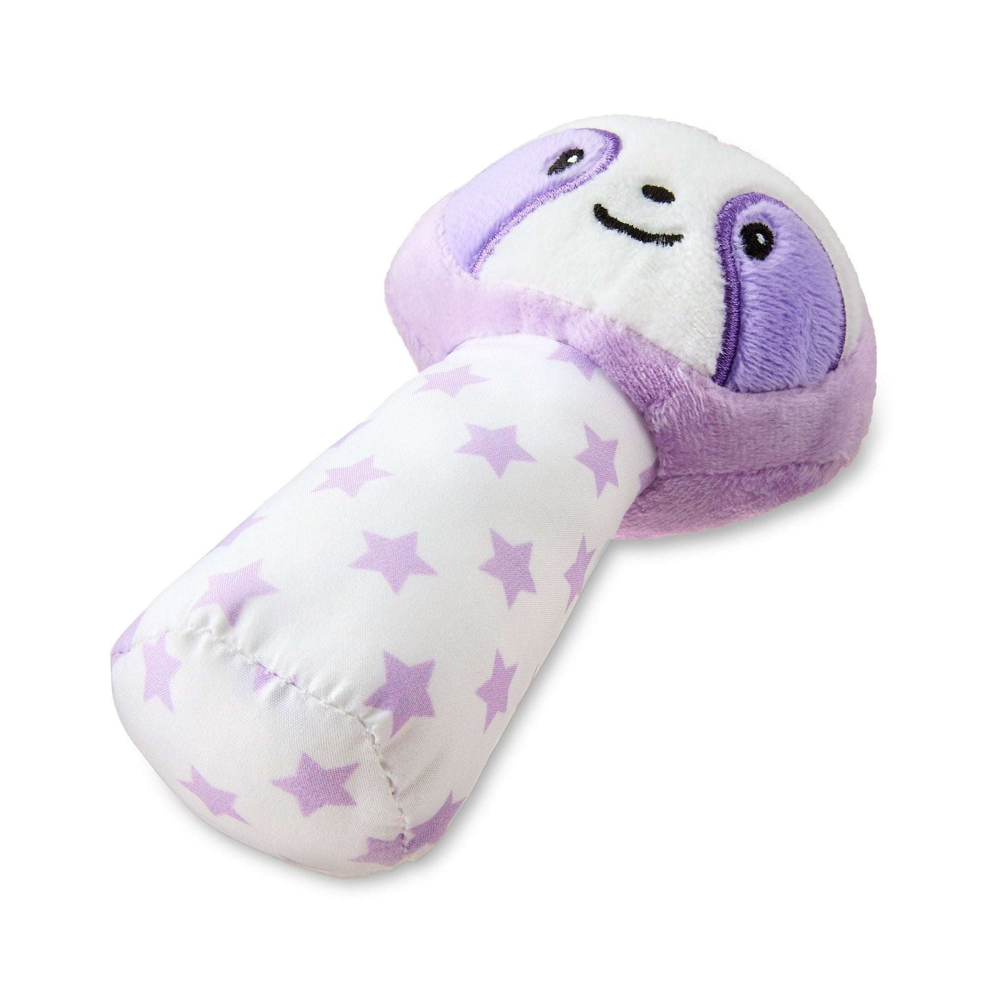 Spark Create Imagine Plush Sloth Hand-Grip Rattle Toy, Soft Baby Rattle, 6" Easy Grasp, Ages 0 Months+
