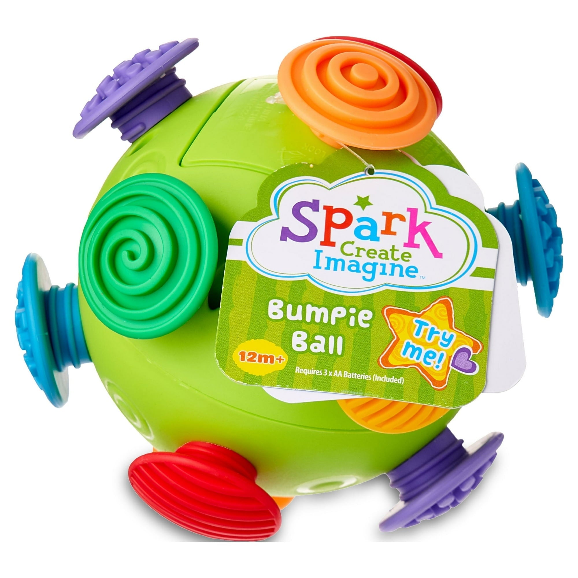Spark Create Imagine Sensory Bumpie Ball, Baby and Toddler Toys, Ages 12+ Months