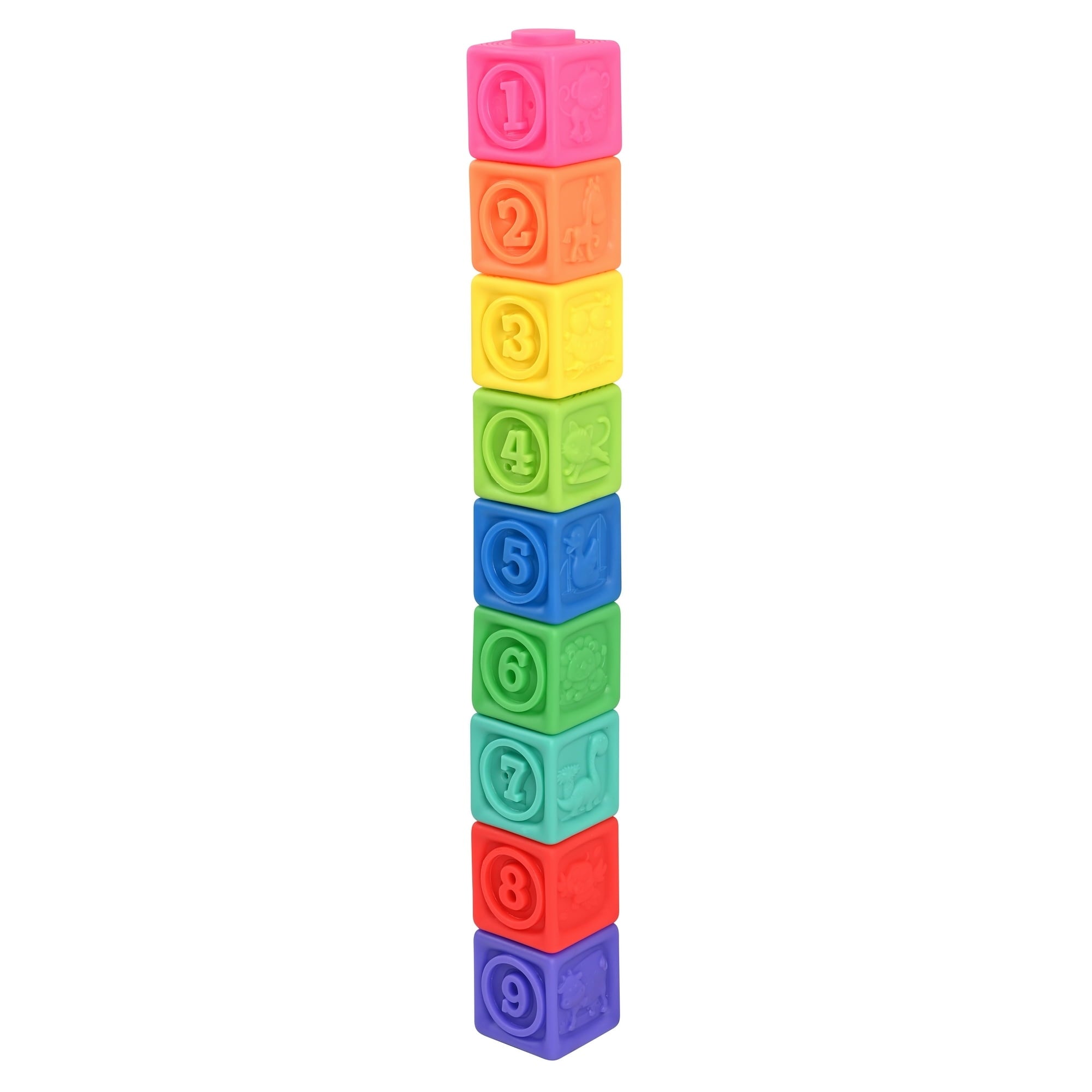 Spark Create Imagine Sensory Stacking Vinyl Blocks, 9 Pieces, Ages 9 Months+