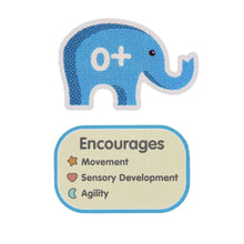 0+ plush feature badge: Encourages movement, sensory development, and agility