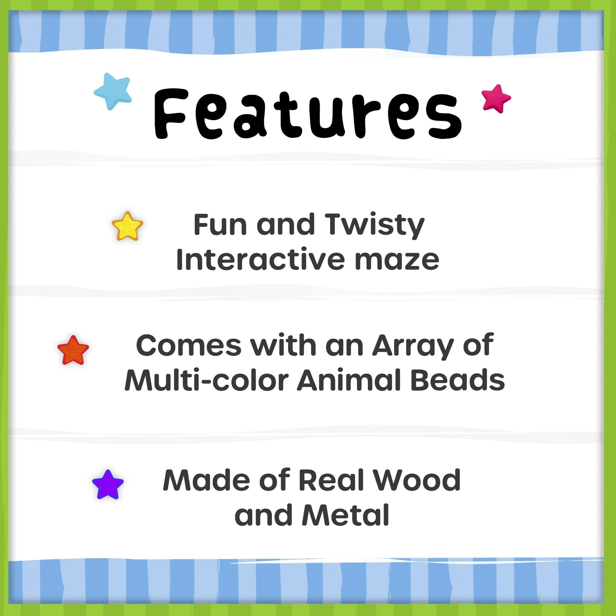 Spark Create Imagine Wooden Bead Maze Toy for Toddlers and Babies Aged 12 Months and Up