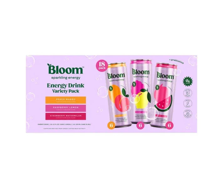Bloom Sparkling Energy 12 fl. oz., 18 pack
