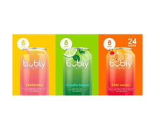 Sparkling water mocktail variety pack, 24-can assortment shown with three flavor cans