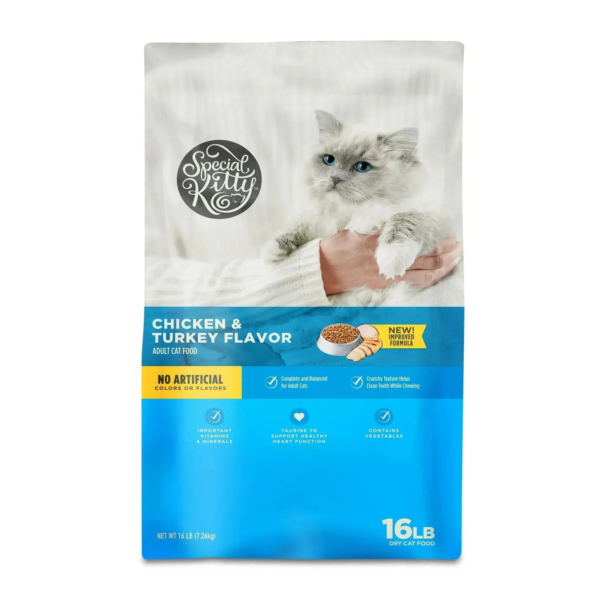 Special Kitty Complete Nutrition Chicken & Turkey Flavor Dry Cat Food, 16 lb Bag