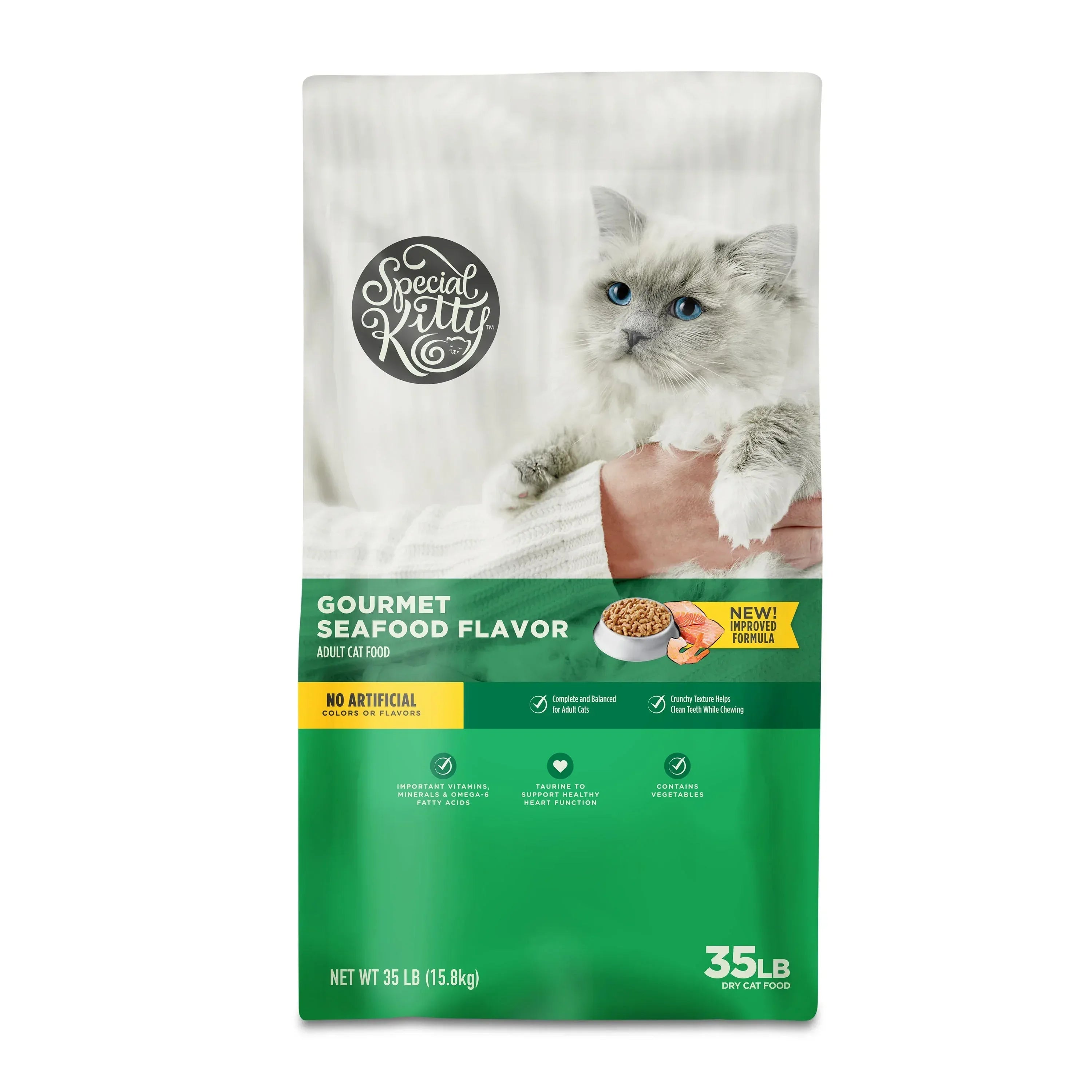 Special Kitty Gourmet Formula Seafood Blend Flavor Dry Cat Food, 3.15 lb Bag - USA MEGA SHOP