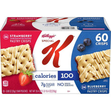 Pastry crisps variety pack, 60 count pouches with strawberry and blueberry flavors