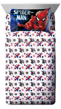 Kids twin Spider-Man microfiber sheet set: fitted sheet, flat sheet, pillowcase