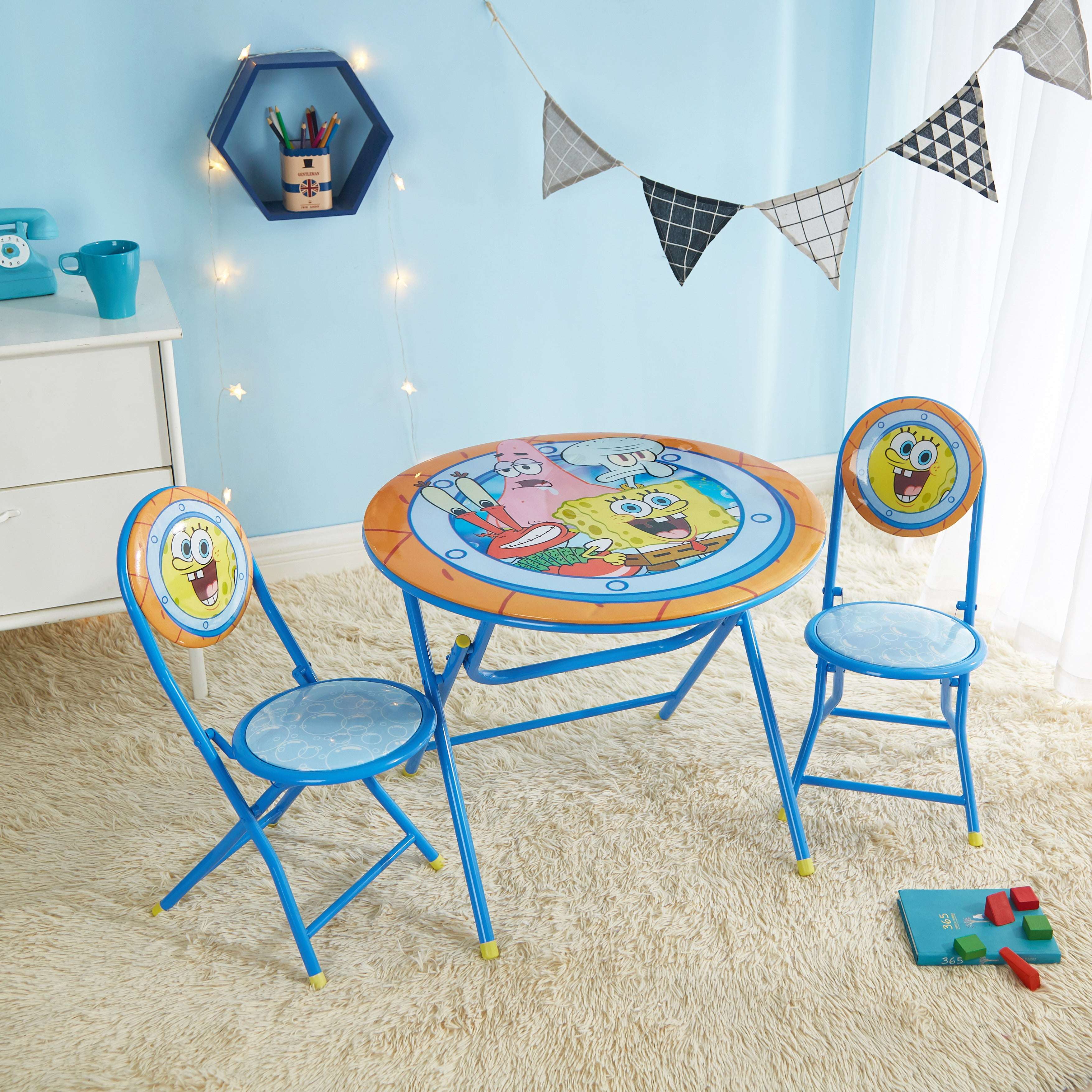 Marvel Avengers Printed 3 Piece Round Table and Chair Set