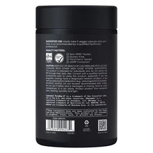 Multivitamin supplement bottle back label with directions plus gluten-free, non-GMO claims