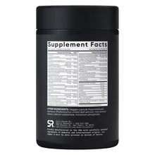 Multivitamin supplement facts label on bottle with vitamin and mineral ingredient panel