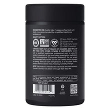 Back label with suggested use and quality icons on Vitamin D3 + K2 veggie bottle